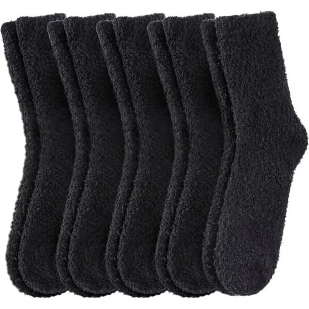 MQELONG Women’s Super Soft Fuzzy Sleeping Socks 5-Pair Cozy Warm Size 5-10